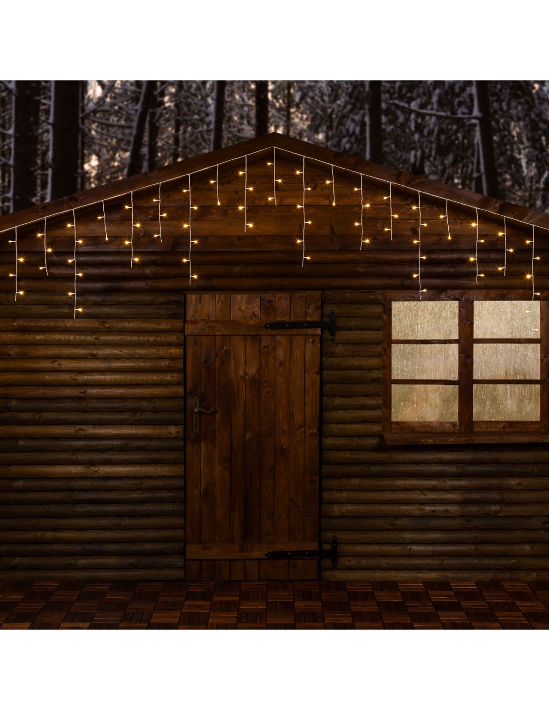 LUCI DI NATALE: vendita online ICE LIGHT 180 LED Bianco Caldo di Natale, La Magia di Natale per Illuminar Casa Tua in offerta