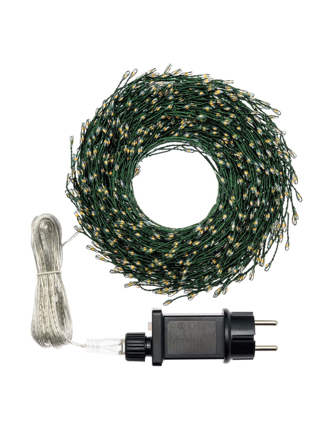 LUCI DI NATALE: vendita online Catena di Natale 20M NTL6 Nastro Minicluster Ø6cm con 1000 Microled Bianchi - La Magia di Nata...