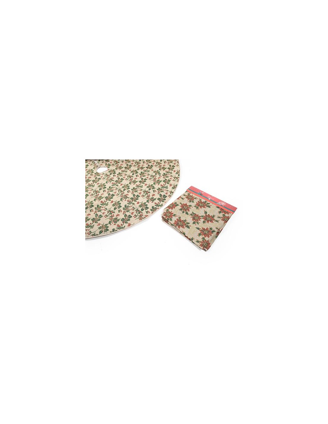 OGGETTISTICA NATALE: vendita online SOTTOALBERO TESSUTO GLITTERATO 120CM ASSORTITO in offerta