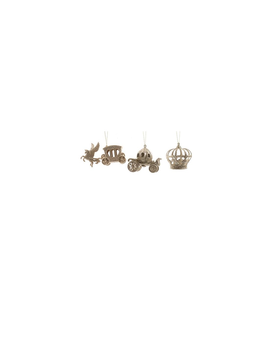 SFERE E PENDAGLI: vendita online PENDENTE DECORAZIONE 12CM GLITTERATO ORO in offerta