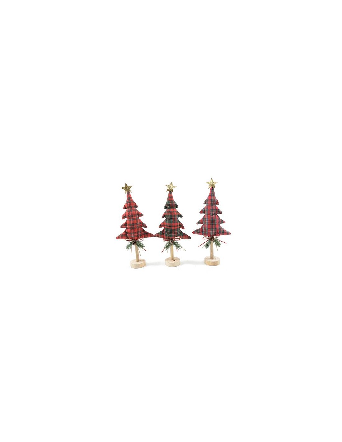 OGGETTISTICA NATALE: vendita online Albero Natalizio Tartán di Natale 37CM Assortito - La Magia di Natale a casa tua! in offerta