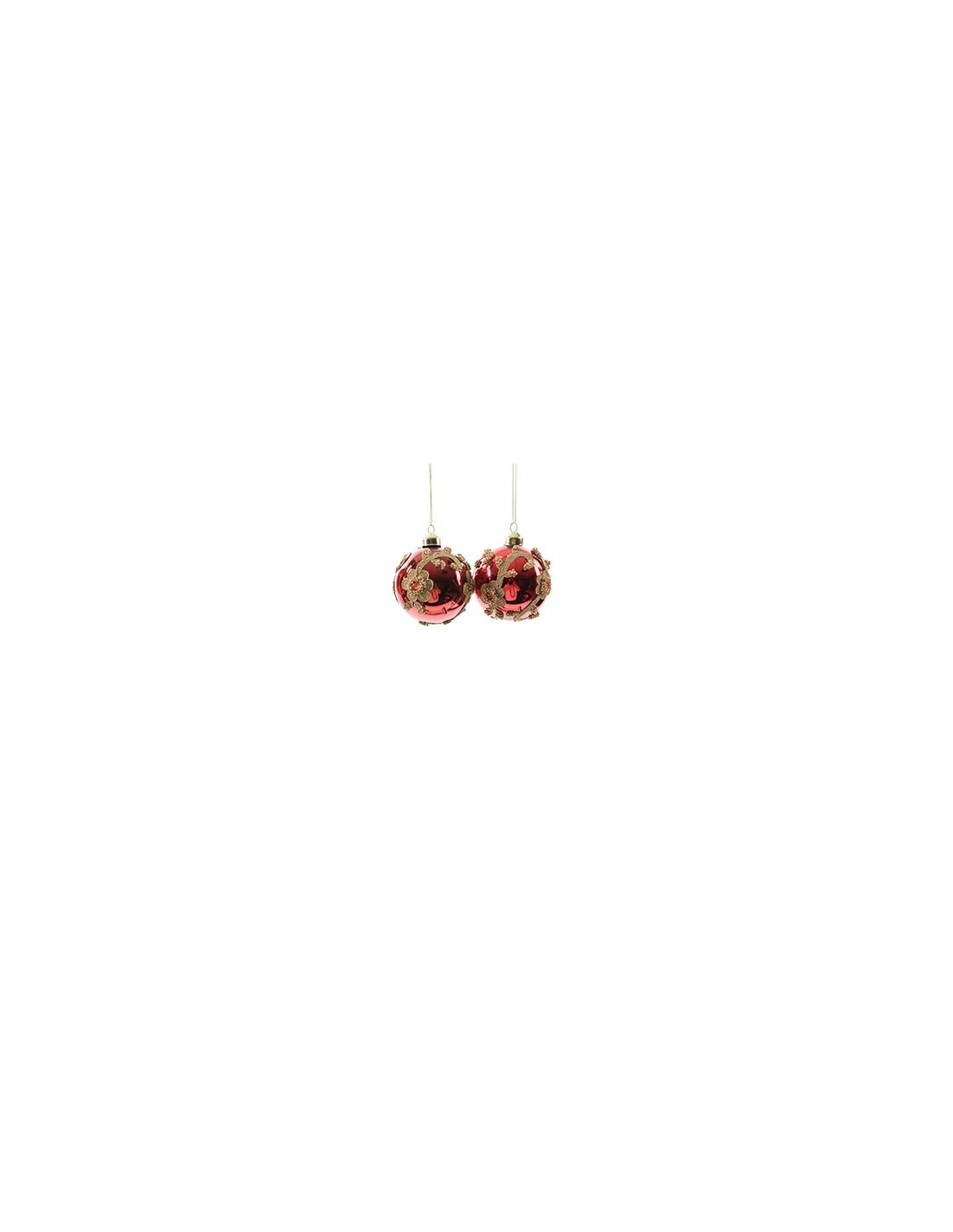 SFERE E PENDAGLI: vendita online SFERA ROSSO/ORO 8CM VETRO ASSORTITO in offerta
