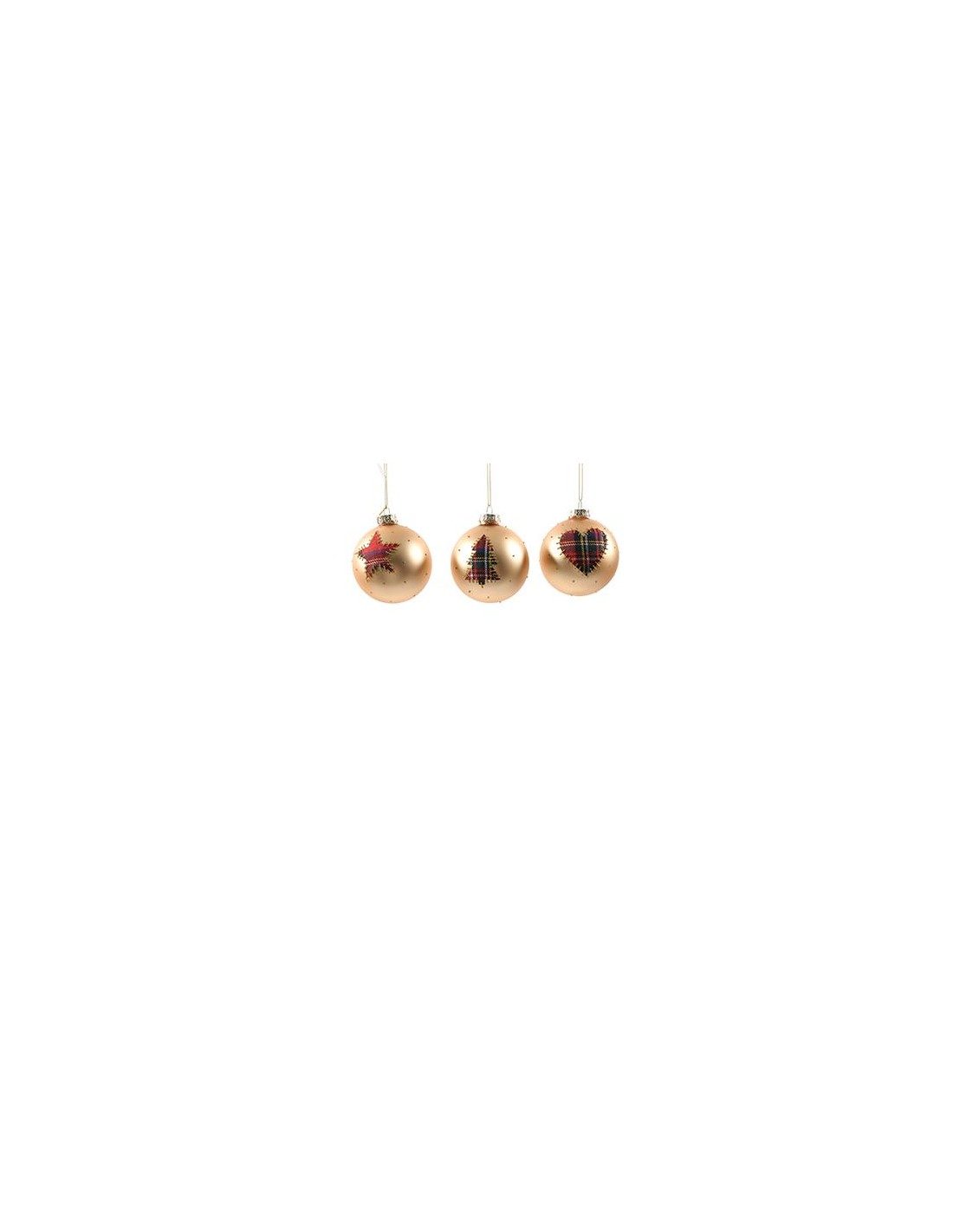 SFERE E PENDAGLI: vendita online SFERA TARTAN ORO 8CM VETRO ASSORTITO in offerta