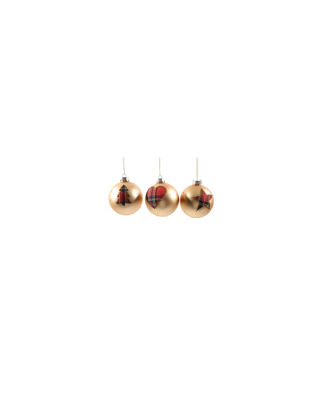 SFERE E PENDAGLI: vendita online SFERA TARTAN ORO 10CM VETRO ASSORTITO in offerta