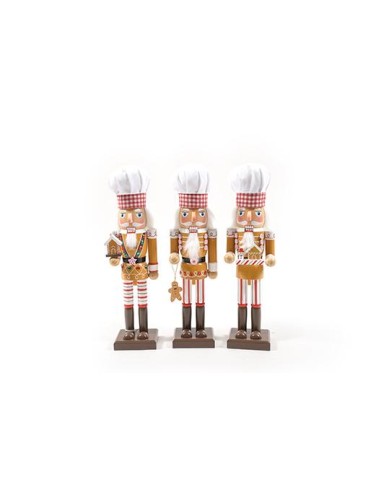 OGGETTISTICA NATALE: vendita online SCHIACCIANOCI GINGERMAN LEGNO 36CM ASSORTITO in offerta