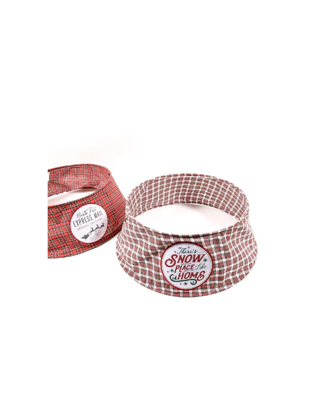 ALBERI DI NATALE: vendita online Copribase in tartan per albero di natale 86x25CM Assortito in offerta