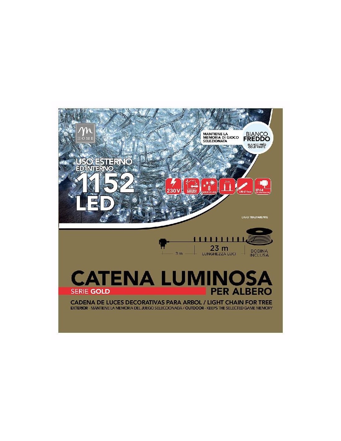 LUCI DI NATALE: vendita online Filo 1152 Minilucciole da Esterno Colore Bianco di Natale - La Magia di Natale a casa tua! in ...