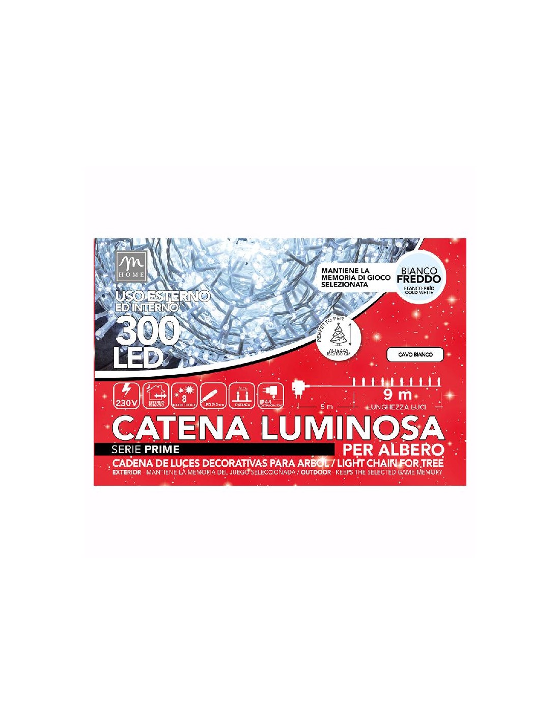 LUCI DI NATALE: vendita online Serie Luminosa 300 LED Colore Bianco - La Magia di Natale a casa tua! in offerta