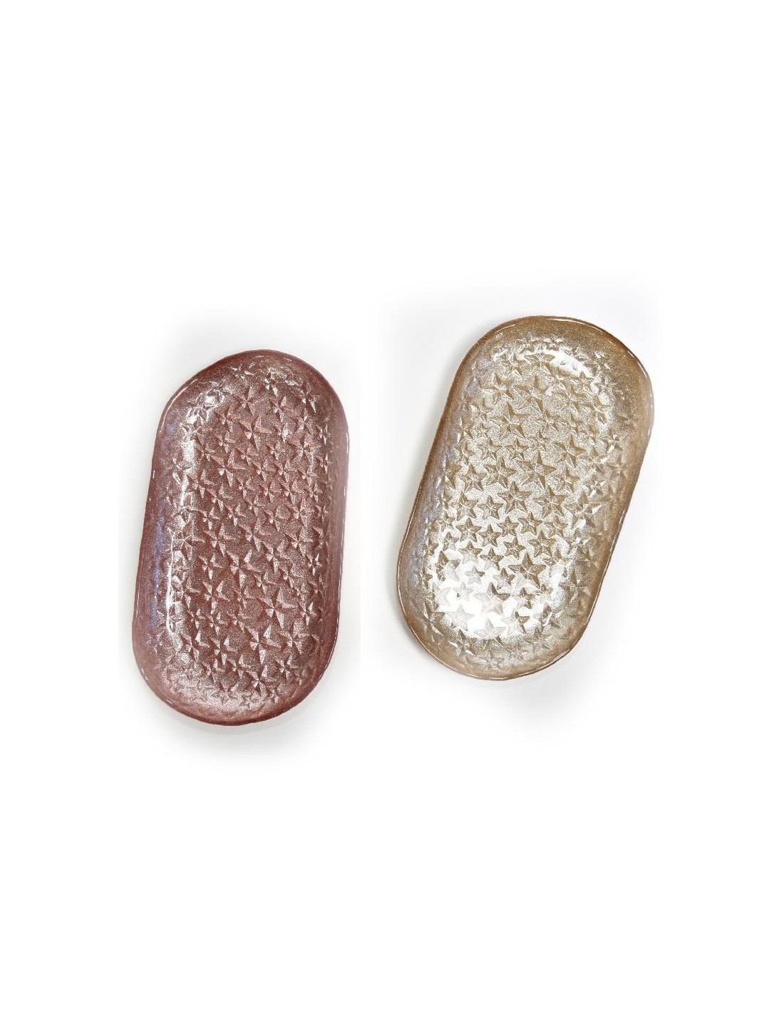 VETRERIE: vendita online PIATTO OVALE STARS VETRO 32X19CM COLORI ASSORTITI in offerta