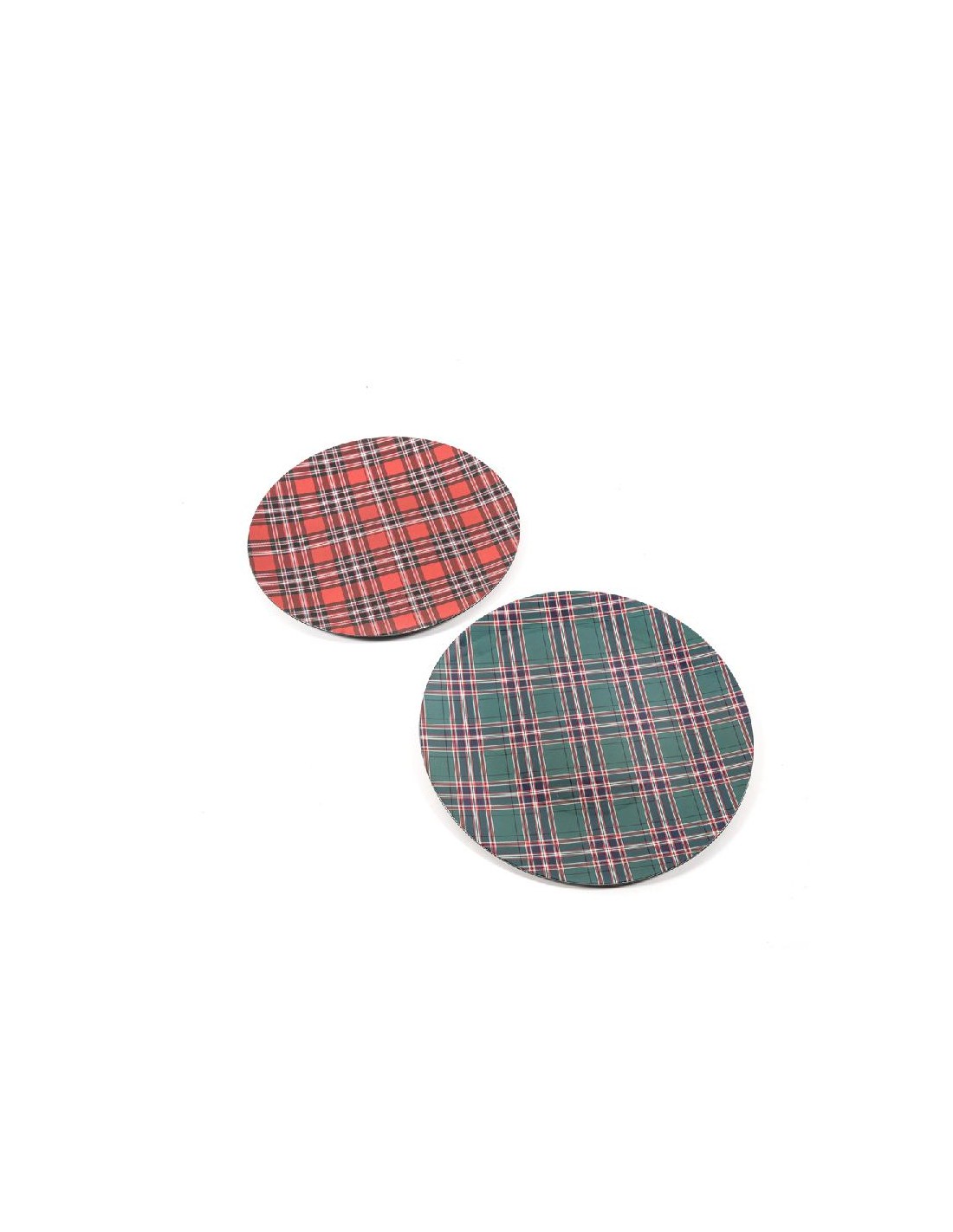 SOTTOPIATTI: vendita online SOTTOPIATTO TARTAN PLASTICA D33CM COLORI ASSORTITI in offerta