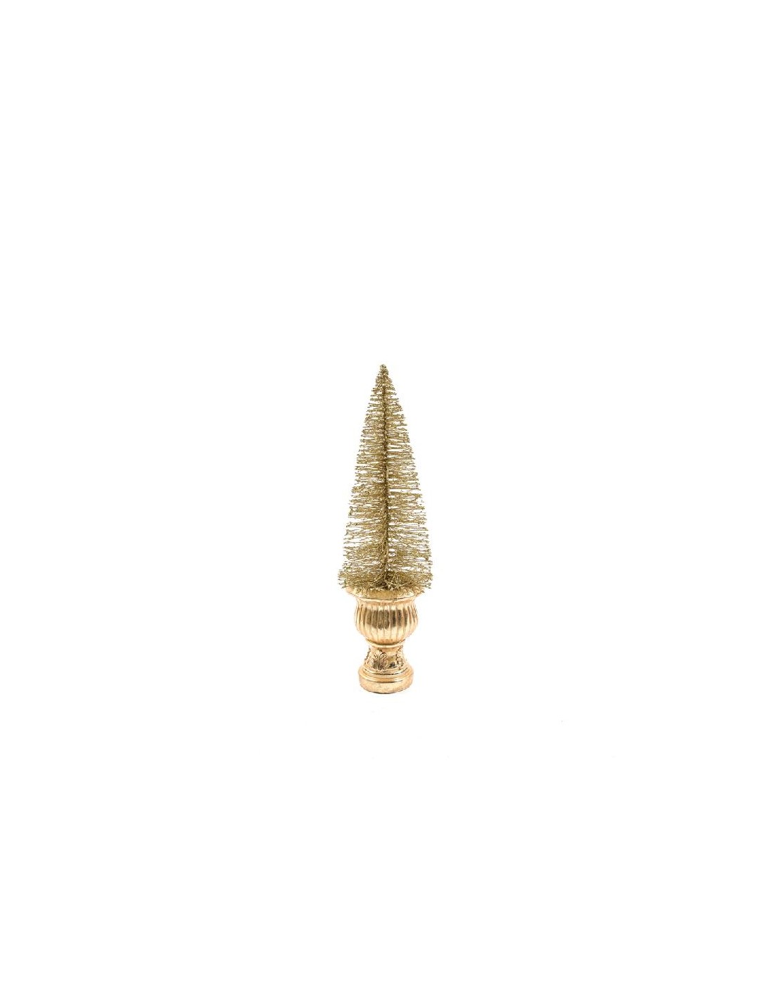 OGGETTISTICA NATALE: vendita online Albero con Base in Resina Oro 37x10x10cm - Elegante Decorazione Natalizia in offerta