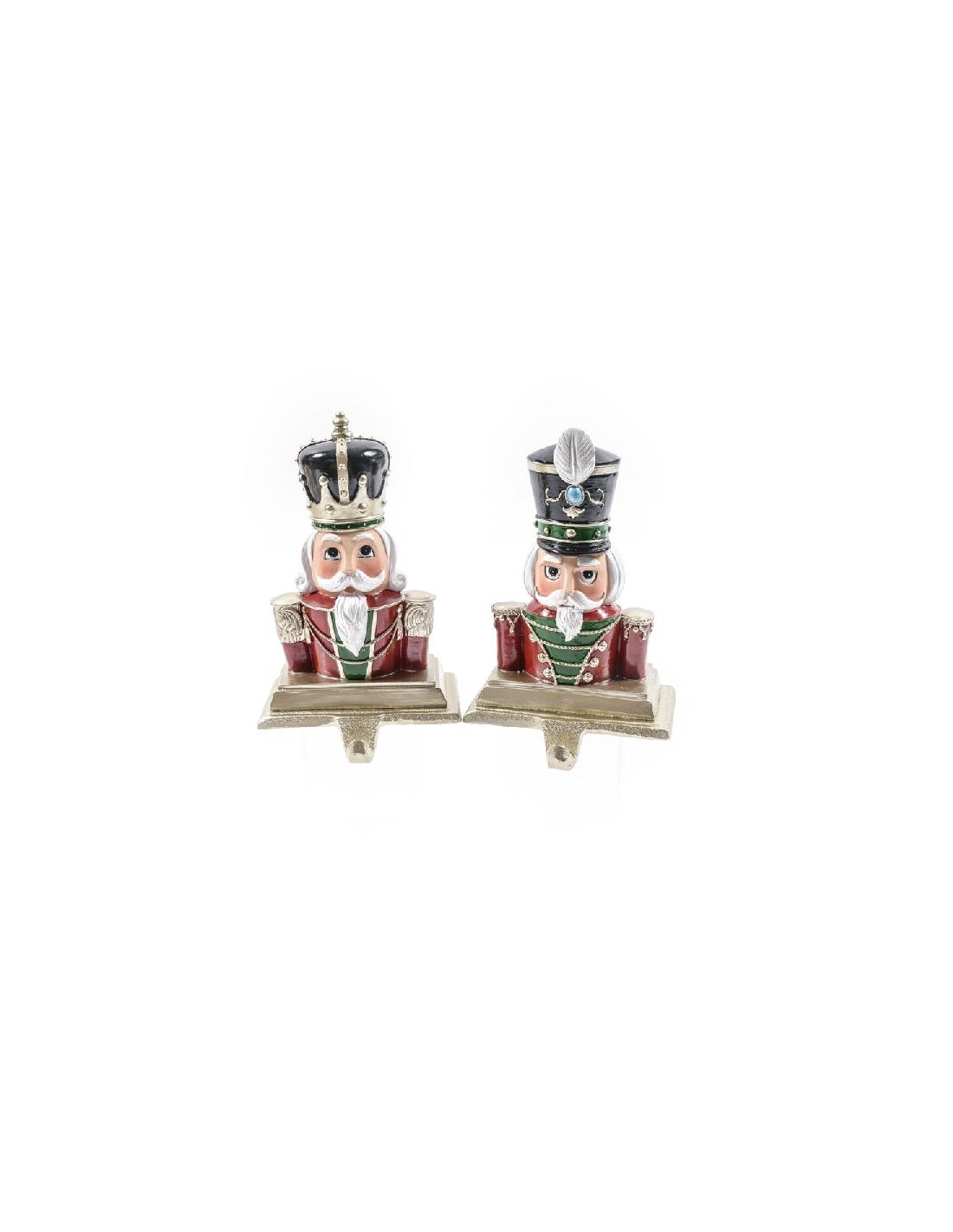 OGGETTISTICA NATALE: vendita online Supporto per Calza Soldatino in Resina 18x11x8,5cm Assortito - Decorazione Natalizia Unic...