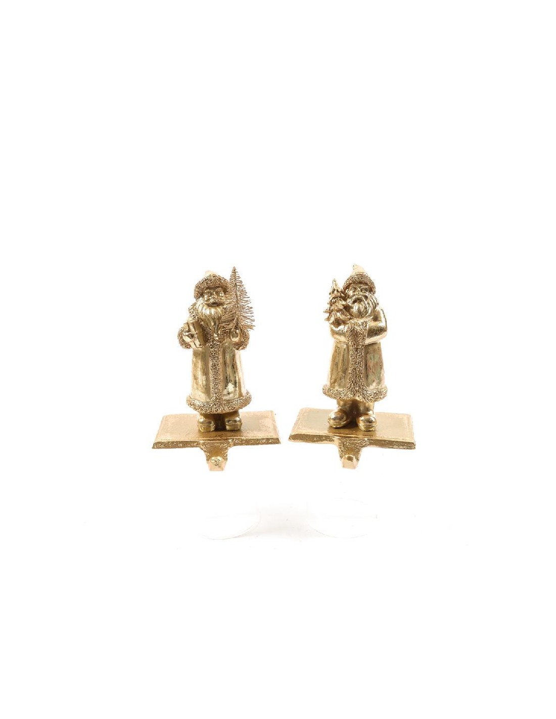 OGGETTISTICA NATALE: vendita online Supporto per Calza Babbo Oro in Resina 17x11x8,5cm Assortito - Decorazione Natalizia Eleg...