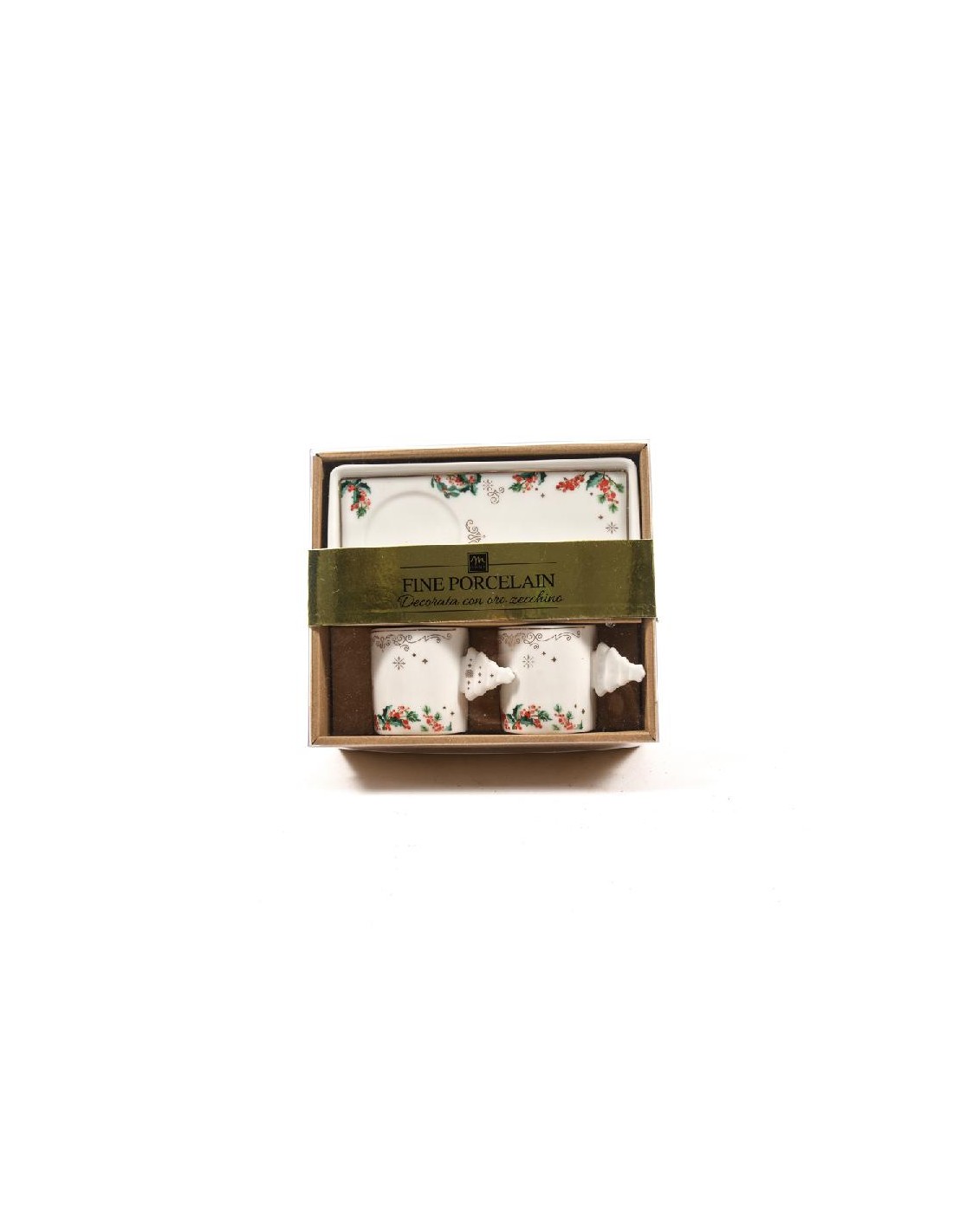 PORCELLANE: vendita online SET 2TZ CAFFE CON PIATTINO PORCELLANA E ORO ZECCHINO in offerta