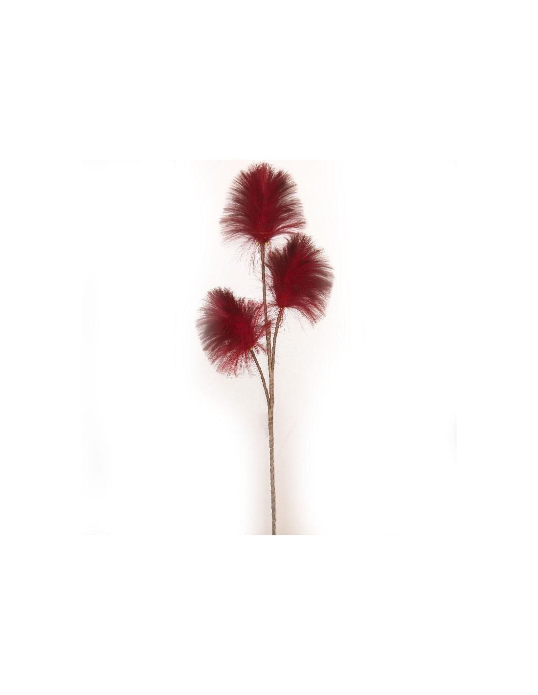 FIORI: vendita online Stelo Piume Rosse di Natale con Tre Rami 90cm - La Magia di Natale per Decorazioni Raffinate in offerta