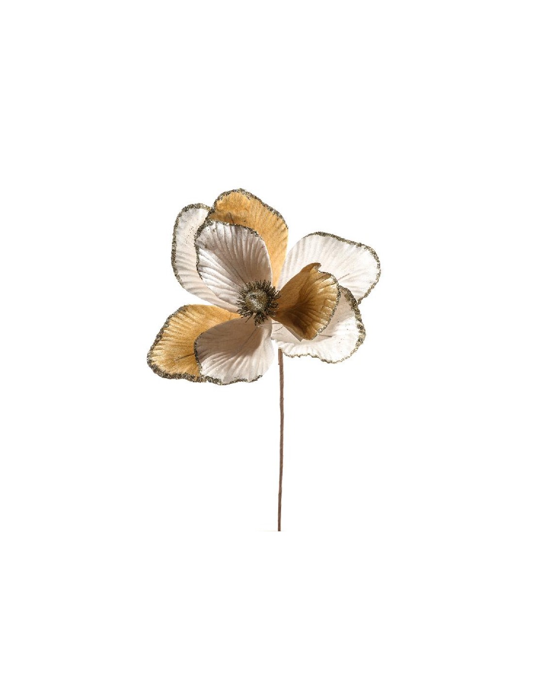 FIORI: vendita online Magnolia Bianca Oro 30X60CM - La Magia di Natale a Casa Tua in offerta