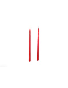 CANDELE E GIROCANDELE: vendita online COPPIA CANDELE A STELO LUCIDE 25CM ROSSO in offerta
