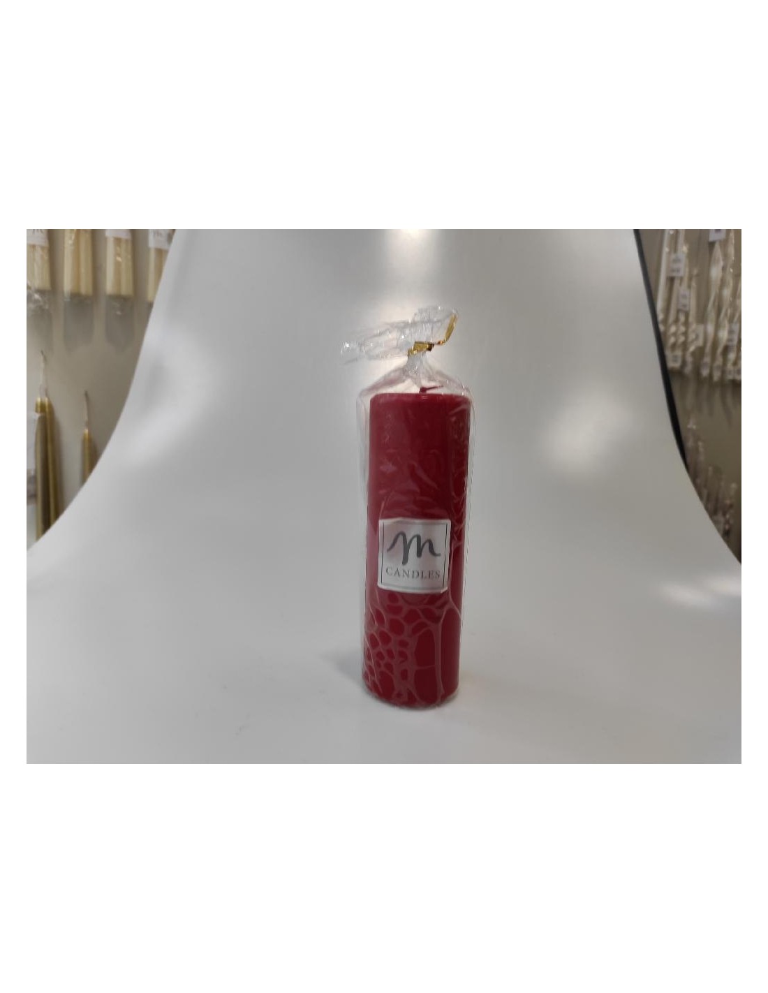 CANDELE E GIROCANDELE: vendita online CANDELA PILLAR LUCIDA 15X5CM ROSSO in offerta