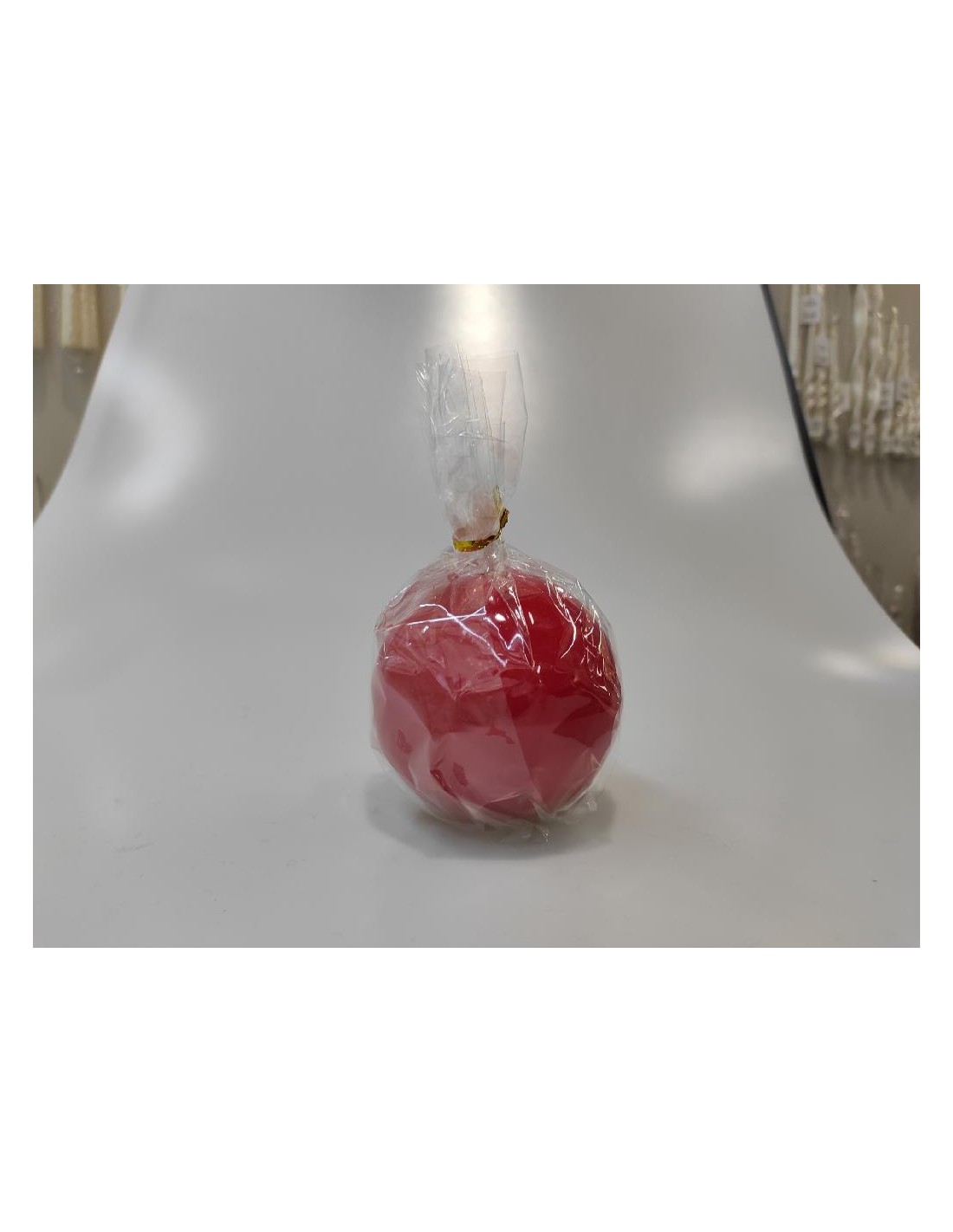 CANDELE E GIROCANDELE: vendita online CANDELA SFERA LUCIDA D8CM ROSSO in offerta