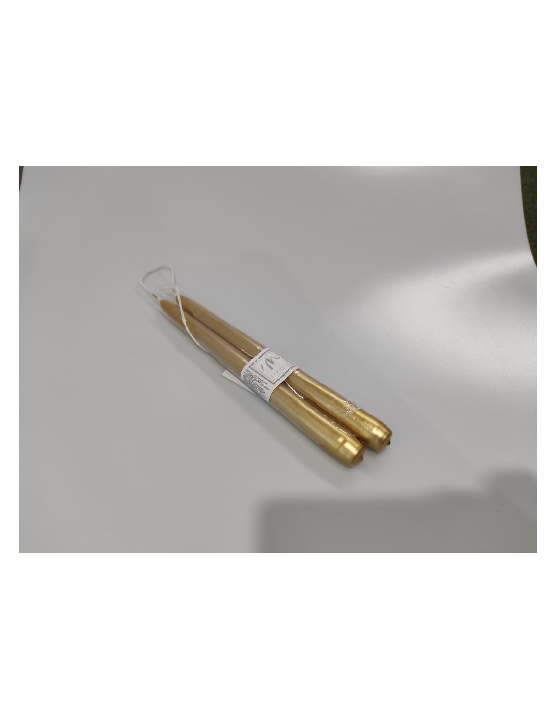 CANDELE E GIROCANDELE: vendita online COPPIA CANDELE A STELO LUCIDE ORO 25CM in offerta