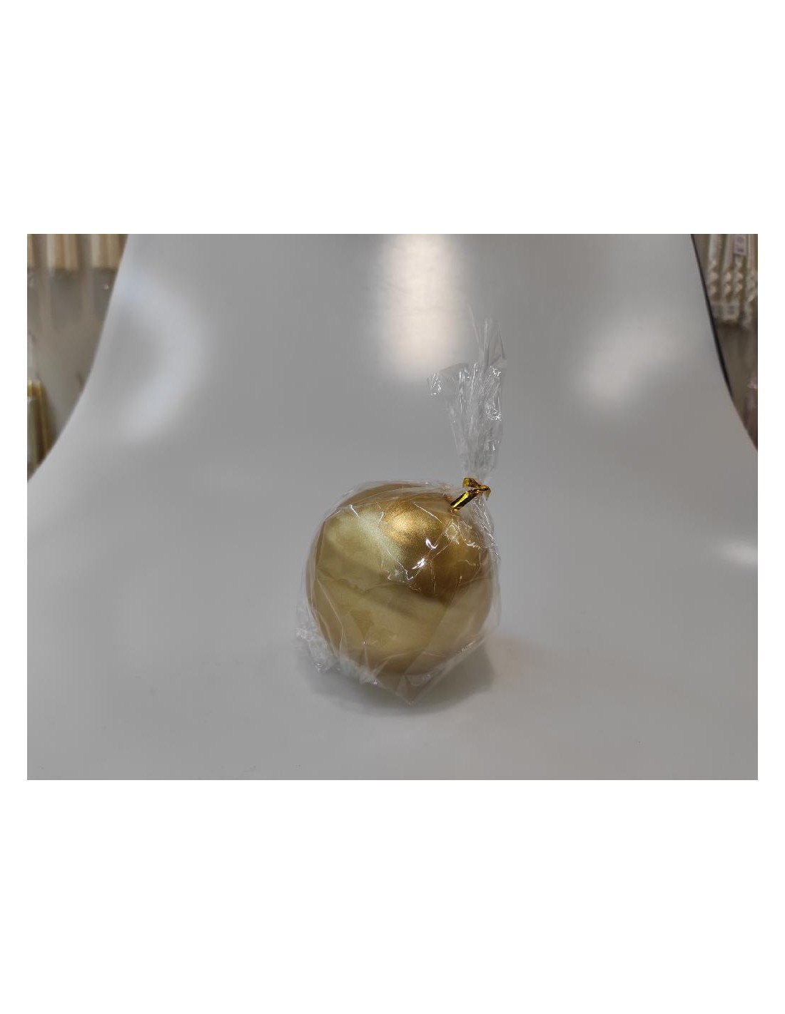 CANDELE E GIROCANDELE: vendita online CANDELA SFERA LUCIDA D8CM ORO in offerta