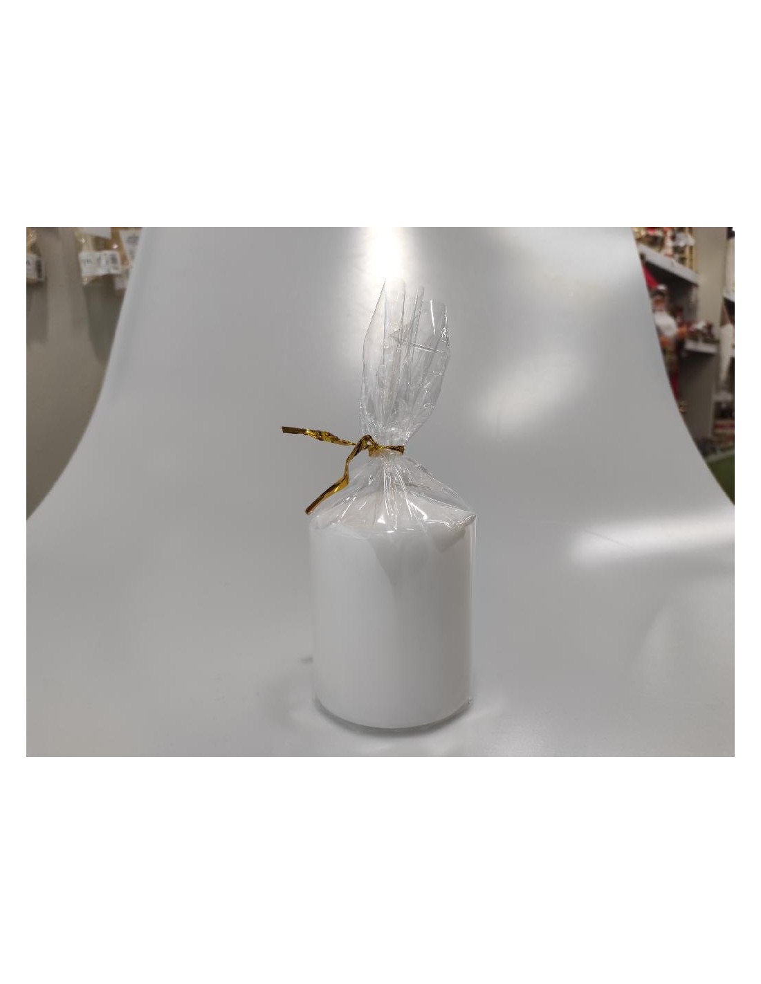 CANDELE E GIROCANDELE: vendita online CANDELA PILLAR LUCIDA 8X7CM BIANCO in offerta
