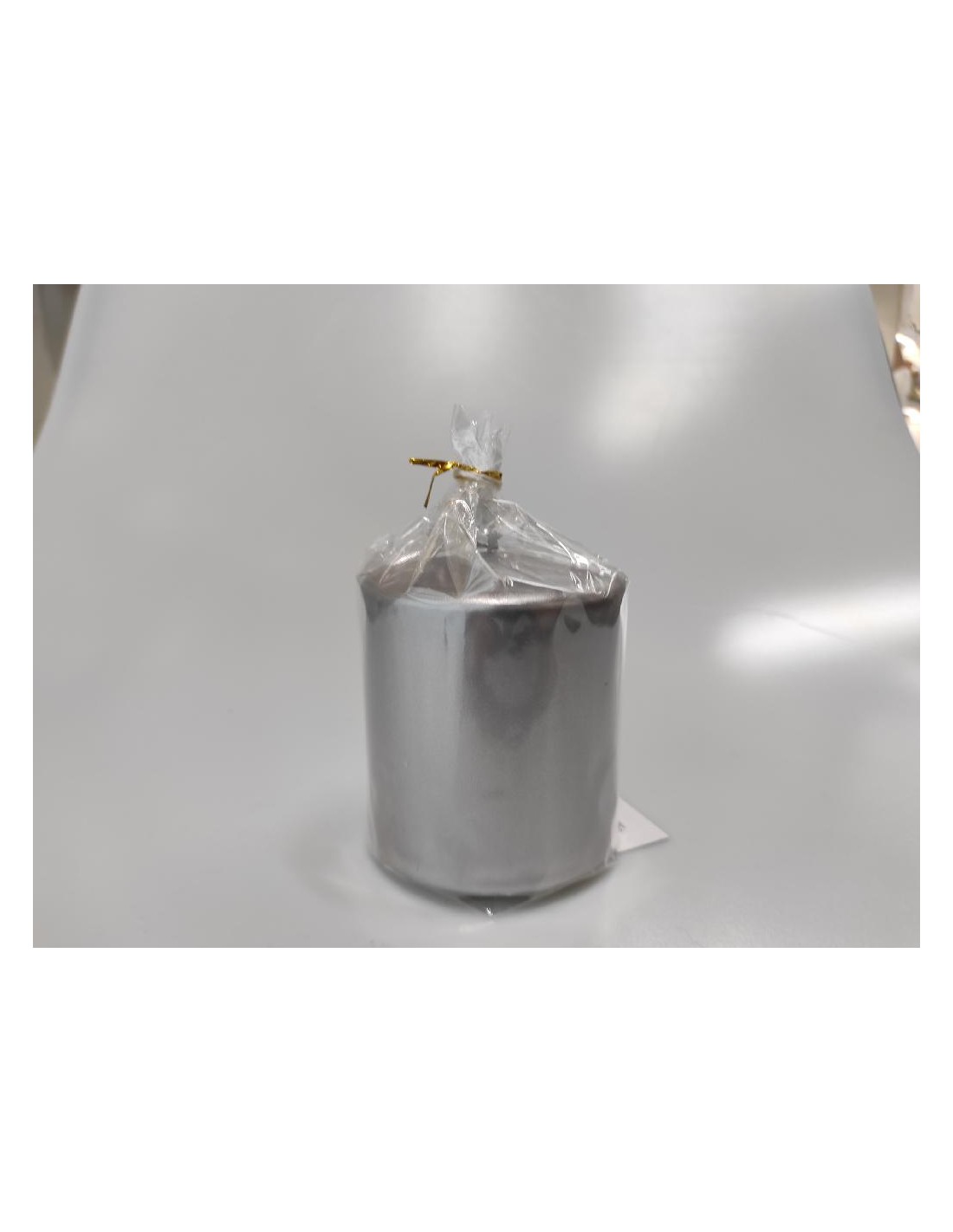 CANDELE E GIROCANDELE: vendita online CANDELA PILLAR LUCIDA SILVER GREY 8X7CM in offerta