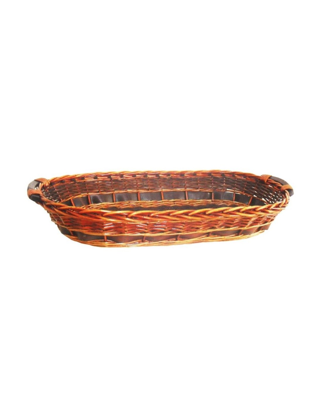 CESTERIA: vendita online CESTO VIMINI OVALE MARRONE CON MANICI 705 in offerta