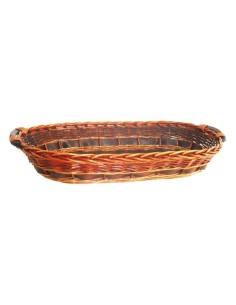 CESTERIA: vendita online CESTO VIMINI OVALE MARRONE CON MANICI 705 in offerta 2
