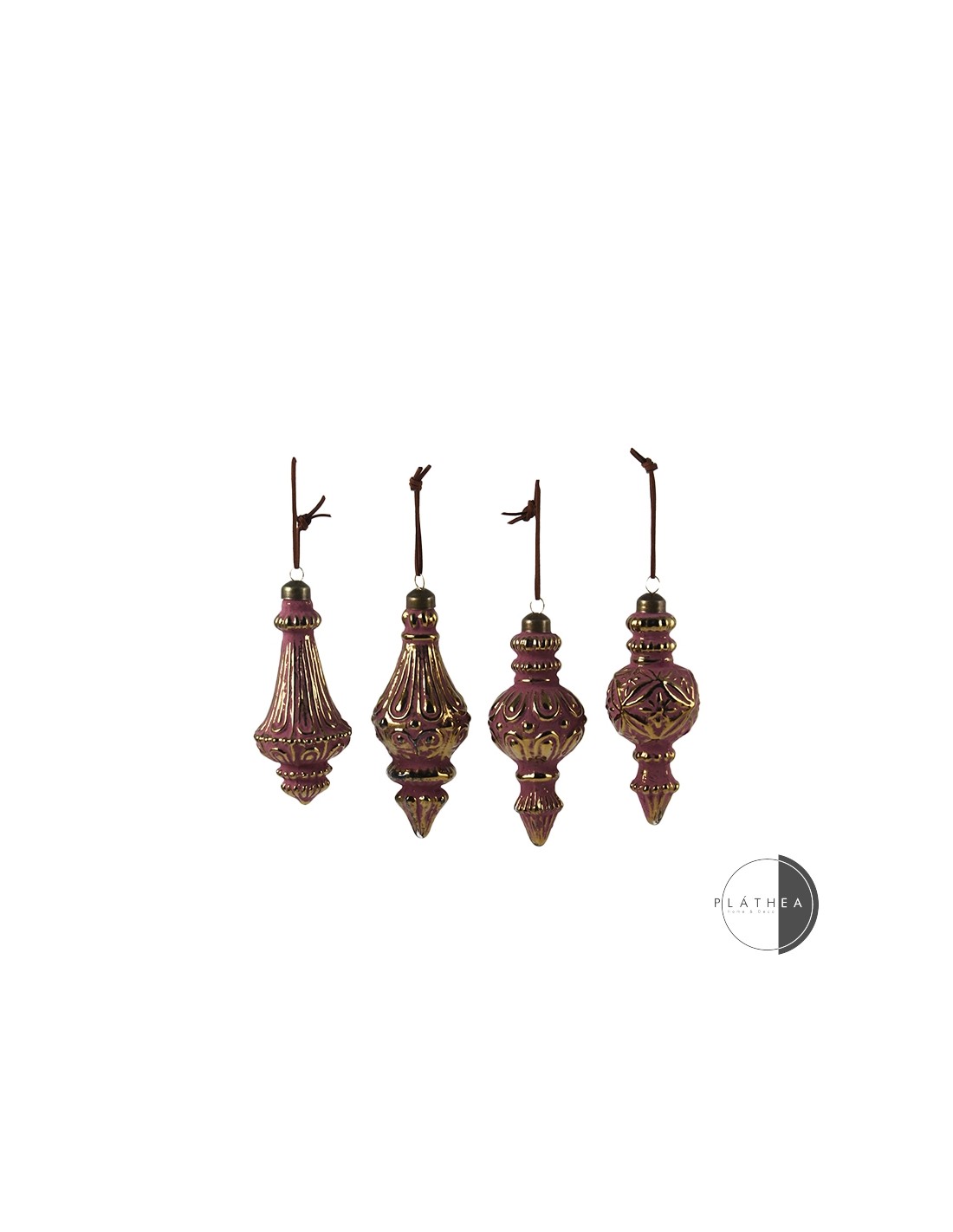 SFERE E PENDAGLI: vendita online PENDENTE VETRO 14CM BURGUNDY/ORO ASSORTITO in offerta
