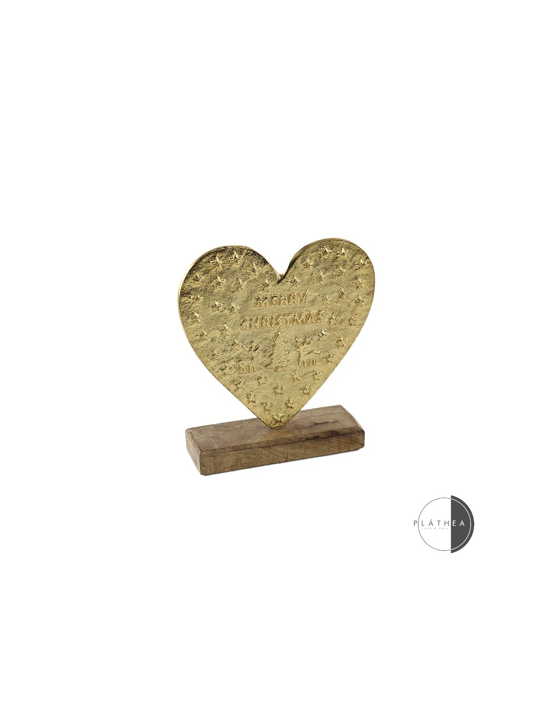 OGGETTISTICA NATALE: vendita online CUORE ORO CON BASE H16CM METALLO in offerta