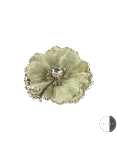 FIORI: vendita online MAGNOLIA GRIGIA D15CM CON CLIP POLIESTERE in offerta