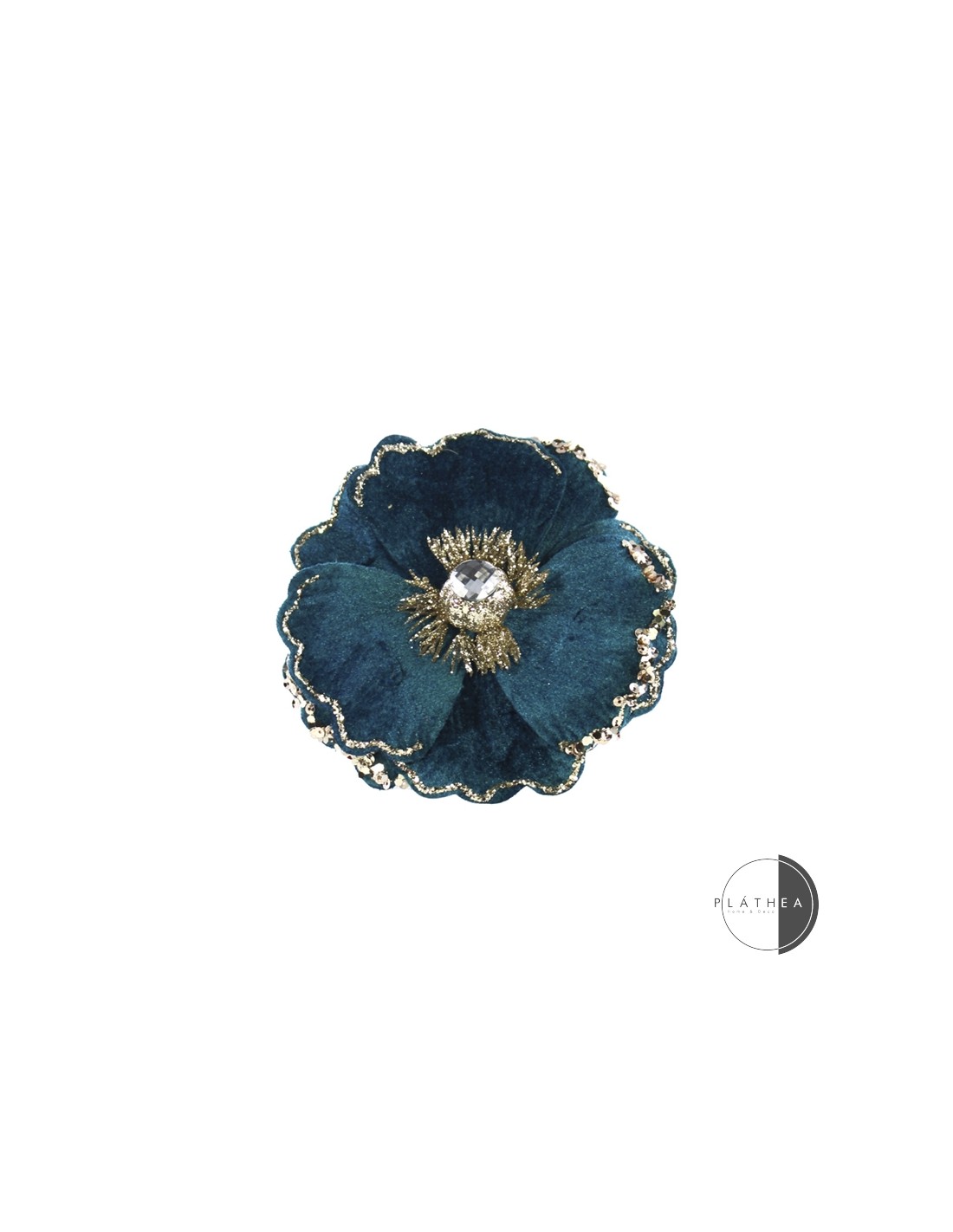 FIORI: vendita online MAGNOLIA BLU D15CM CON CLIP POLIESTERE in offerta