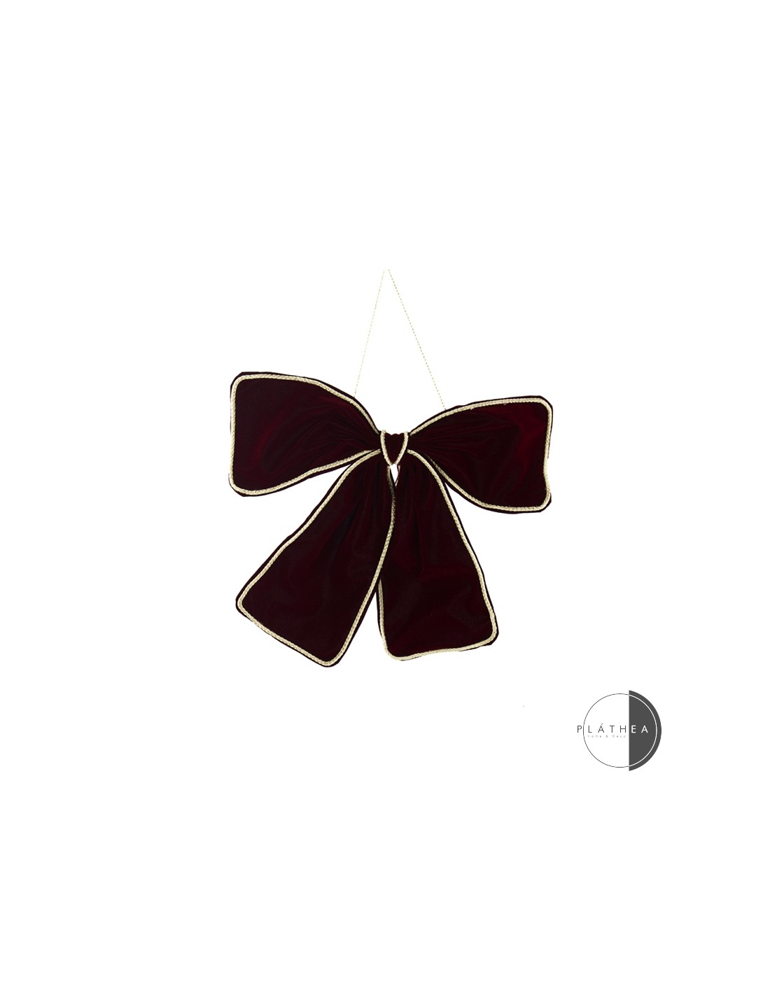 SFERE E PENDAGLI: vendita online FIOCCO BURGUNDY 39X31CM POLIESTERE in offerta
