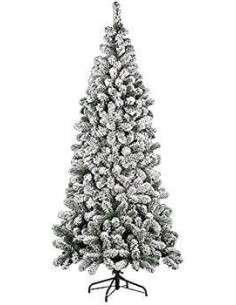 ALBERI E BASI DI NATALE: vendita online Albero di Natale "Kenya" altezza 150cm diametro 69 cm floccato con 338 rami in Metall...