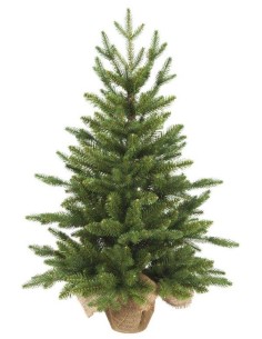 ALBERI DI NATALE: vendita online Pinetto verde altezza 60cm con base juta, in PE e PVC per addobbi natale in offerta