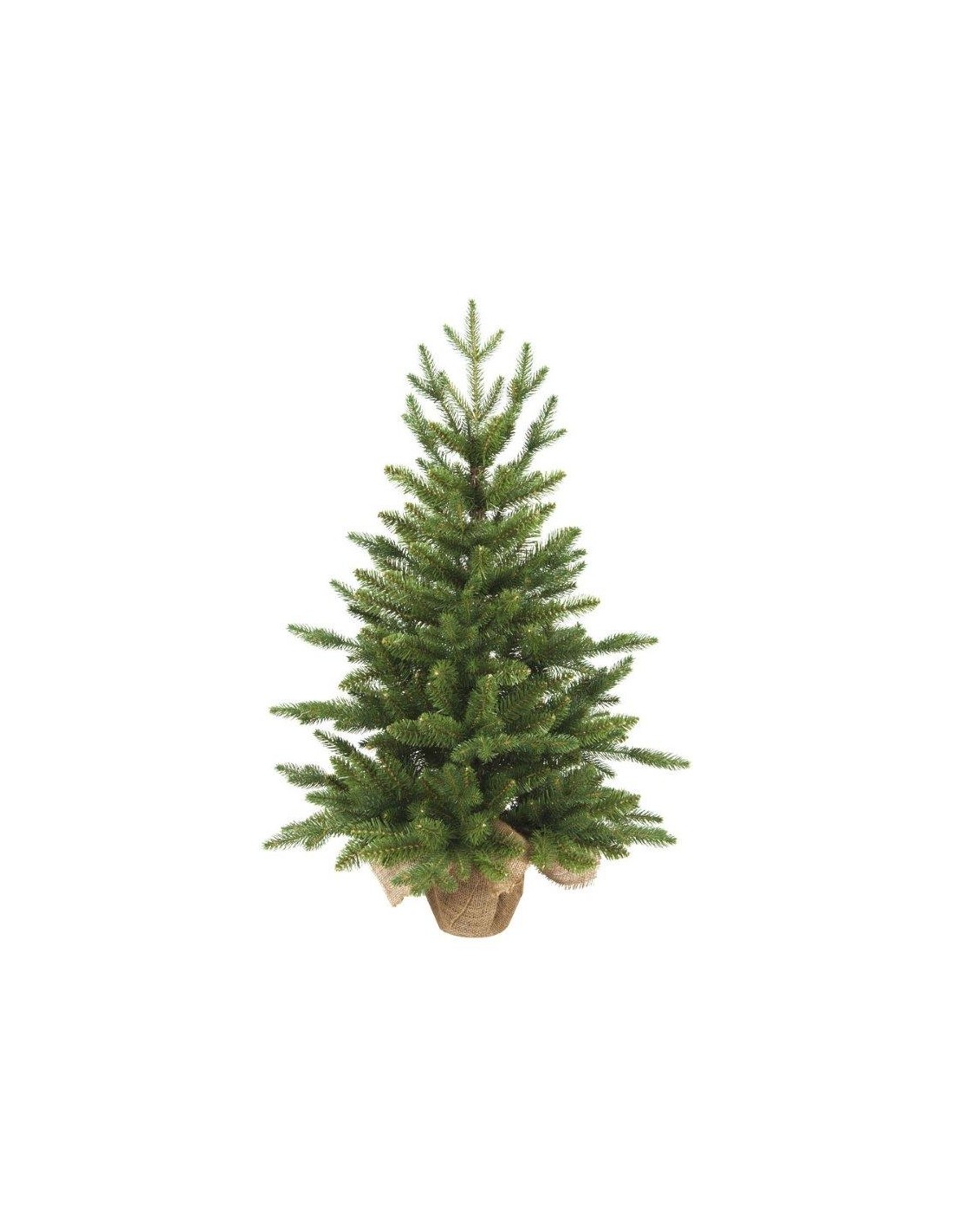 ALBERI DI NATALE: vendita online Pinetto verde altezza 60cm con base juta, in PE e PVC per addobbi natale in offerta