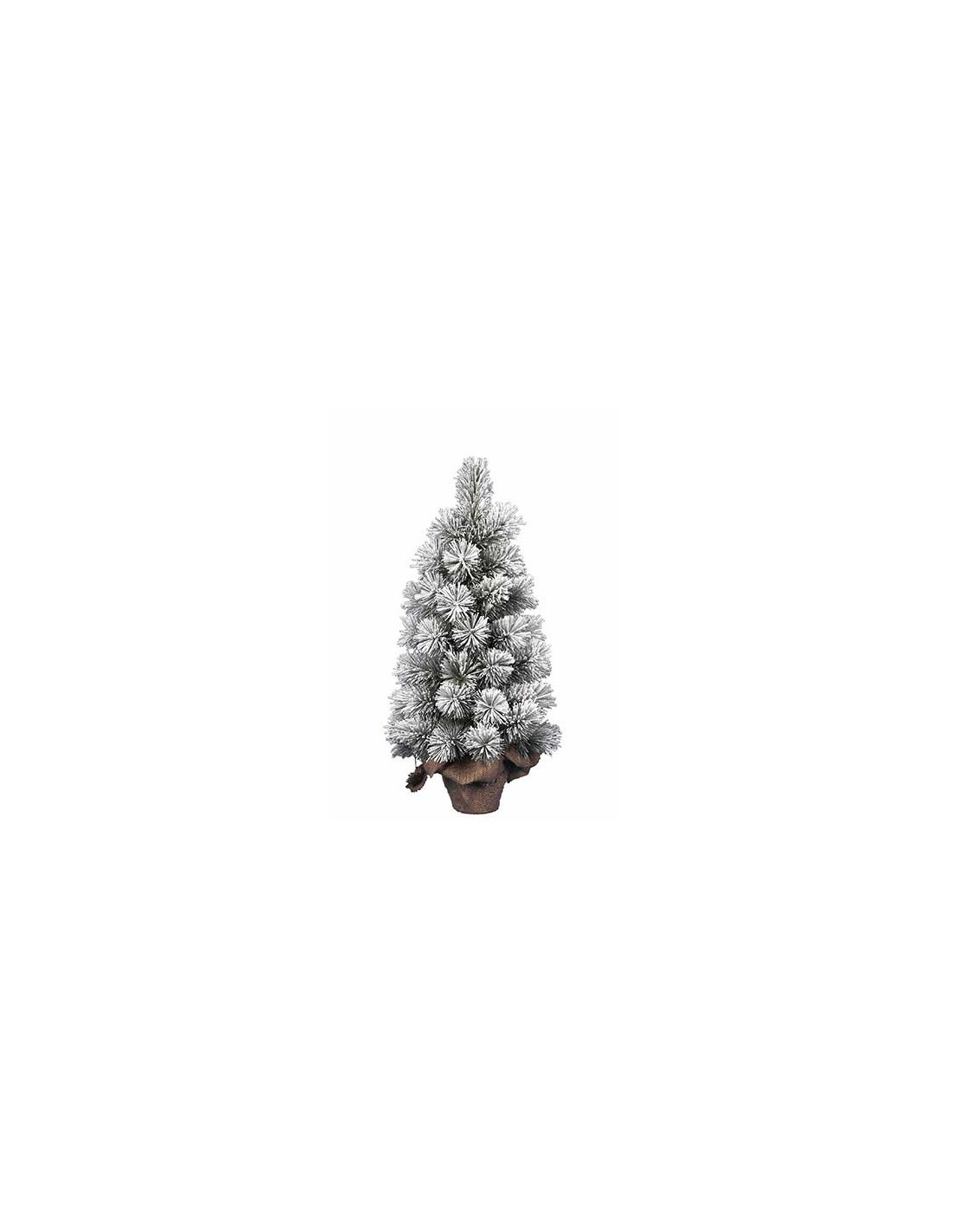 ALBERI DI NATALE: vendita online Albero Pinetto di natale altezza 60 cm innevato con base juta in offerta