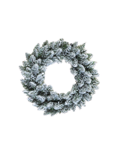 BOE E GHIRLANDE: vendita online Corona Natalizia Innevata Ø45cm Flora, Ghirlanda Bianca con effetto neve per Porta e Camino i...