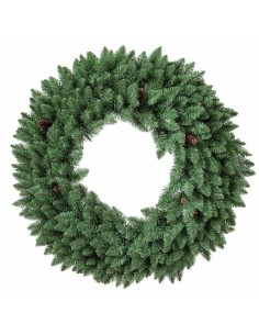 BOE E GHIRLANDE: vendita online Corona Natalizia Ø55cm con Pigne Decorative, Ghirlanda Verde per Porta Camino e Pareti in off...