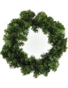 BOE E GHIRLANDE: vendita online Corona Natalizia Ø45cm in PVC Verde, Ghirlanda per Porta Camino e Finestre in offerta
