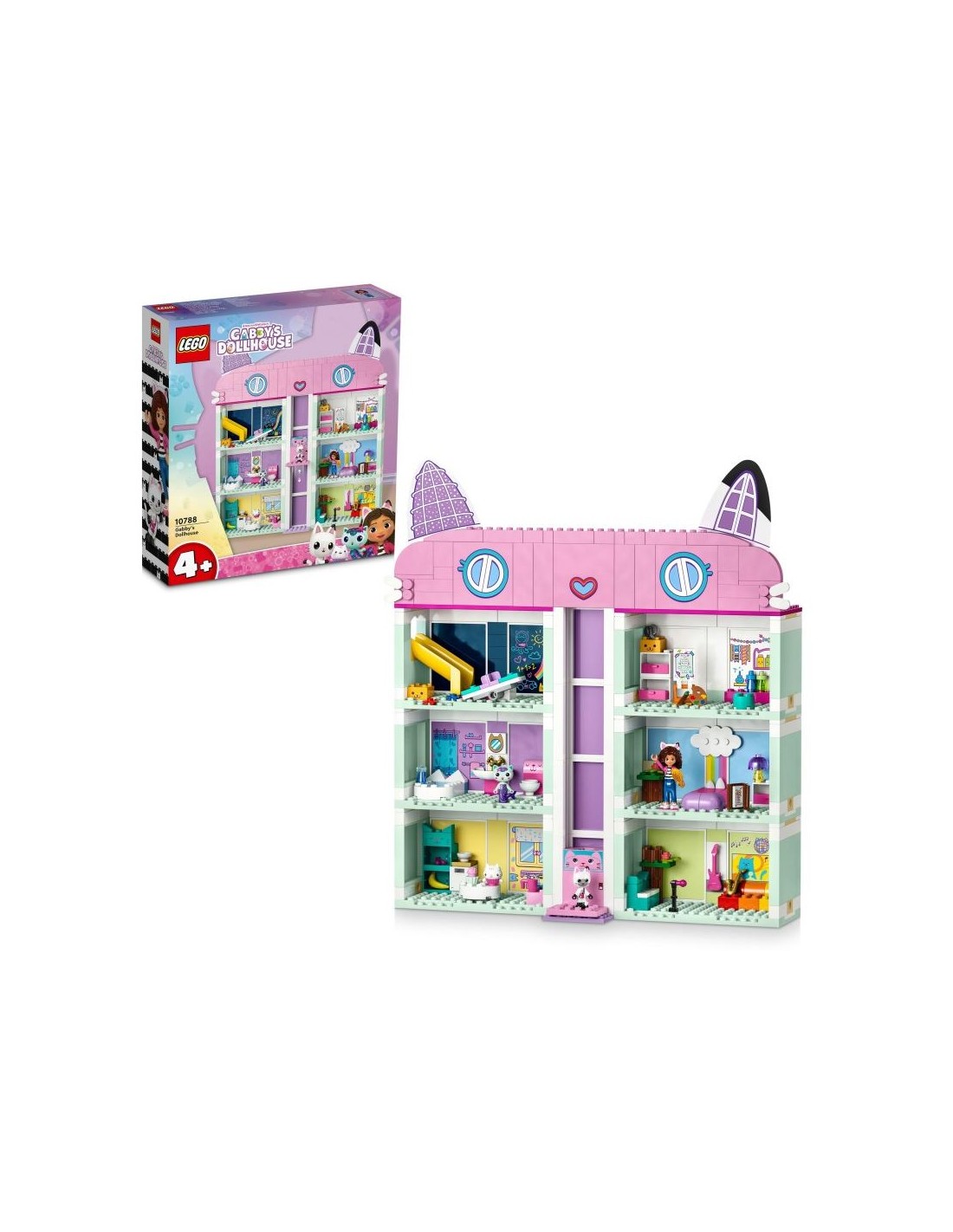 GIOCATTOLO PUBBLICIZZATO: vendita online LEGO La Casa delle Bambole di Gabby, Casa Giocattolo a 4 Piani e 8 Stanze, Con Perso...