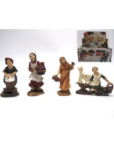 PERSONAGGI PRESEPE: vendita online Donna di Natale con Cesto o Animale H10,5-7,5cm, Statuina in Resina, Dettagli Realistici, ...