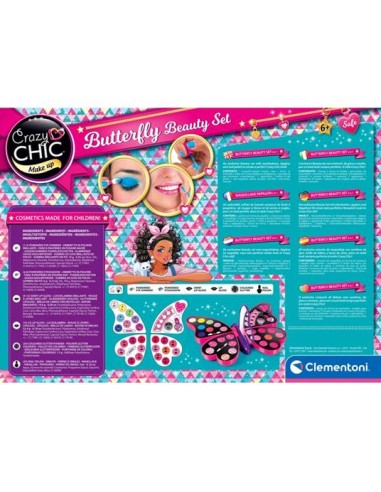 GIOCHI GIRL: vendita online CRAZY CHIC 15994 BUTTERFLY BEAUTY SET CLEMENTONI in offerta