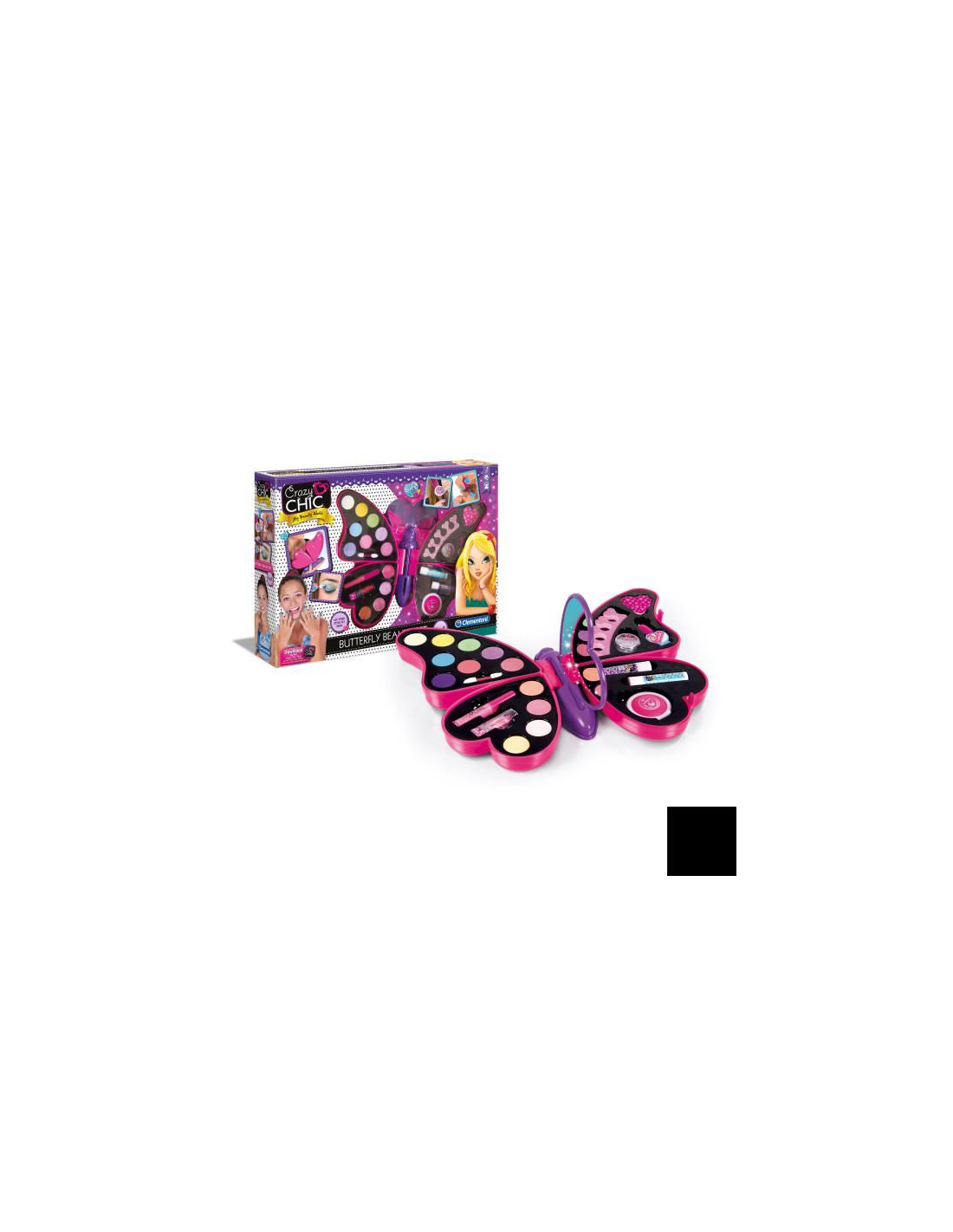GIOCHI GIRL: vendita online CRAZY CHIC CLEMENTONI BUTTERFLY BEAUTY SET TROUSSE PER BAMBINI in offerta