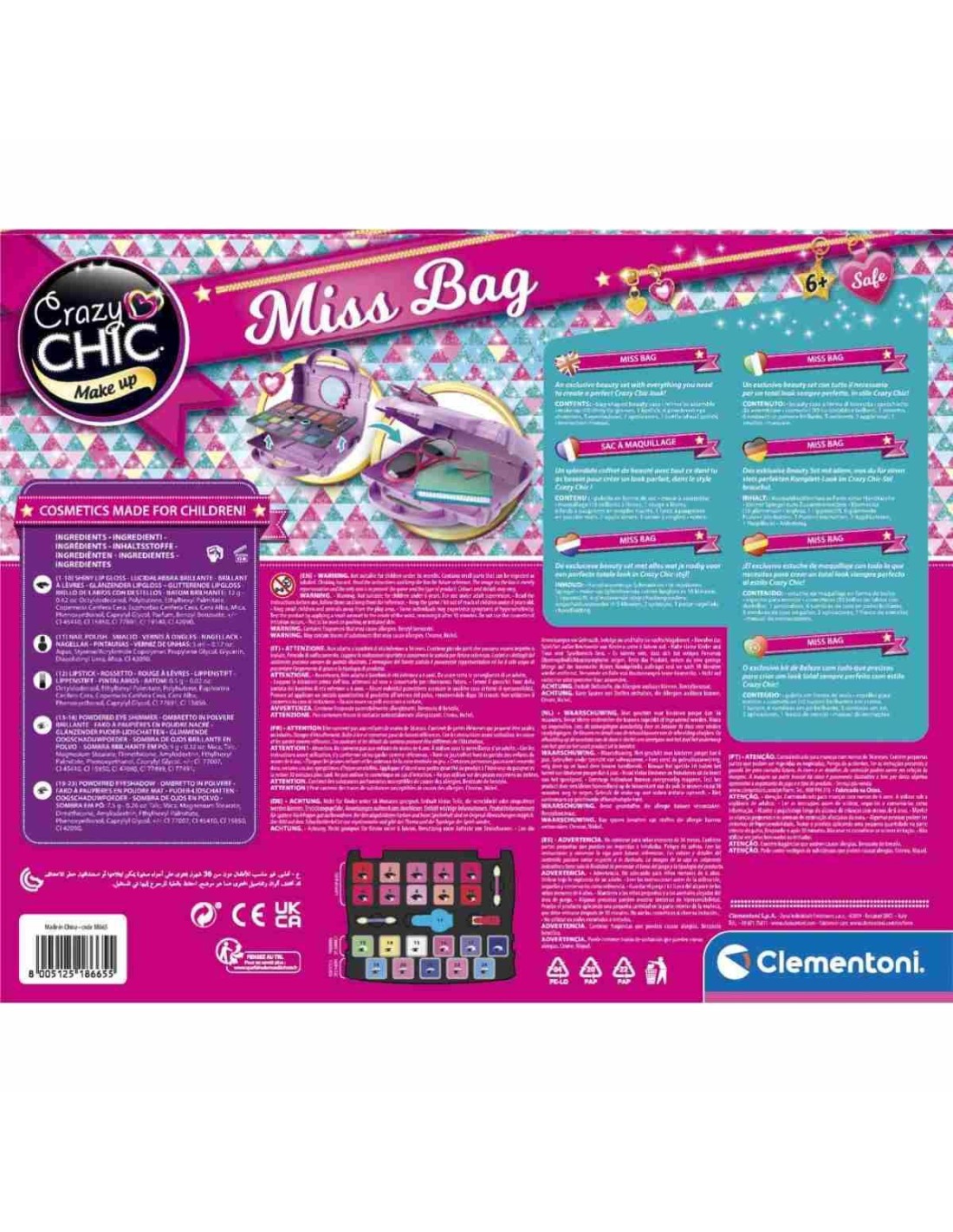 GIOCHI GIRL: vendita online CRAZY CHIC, BORSETTA, MAKE UP, CLEMENTONI, COFANETTO TRUCCHI, 6+ ANNI in offerta