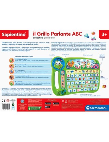 PRESCOLARI: vendita online SAPIENTINO 13264 GRILLO PARLANTE ABC CLEMENTONI in offerta
