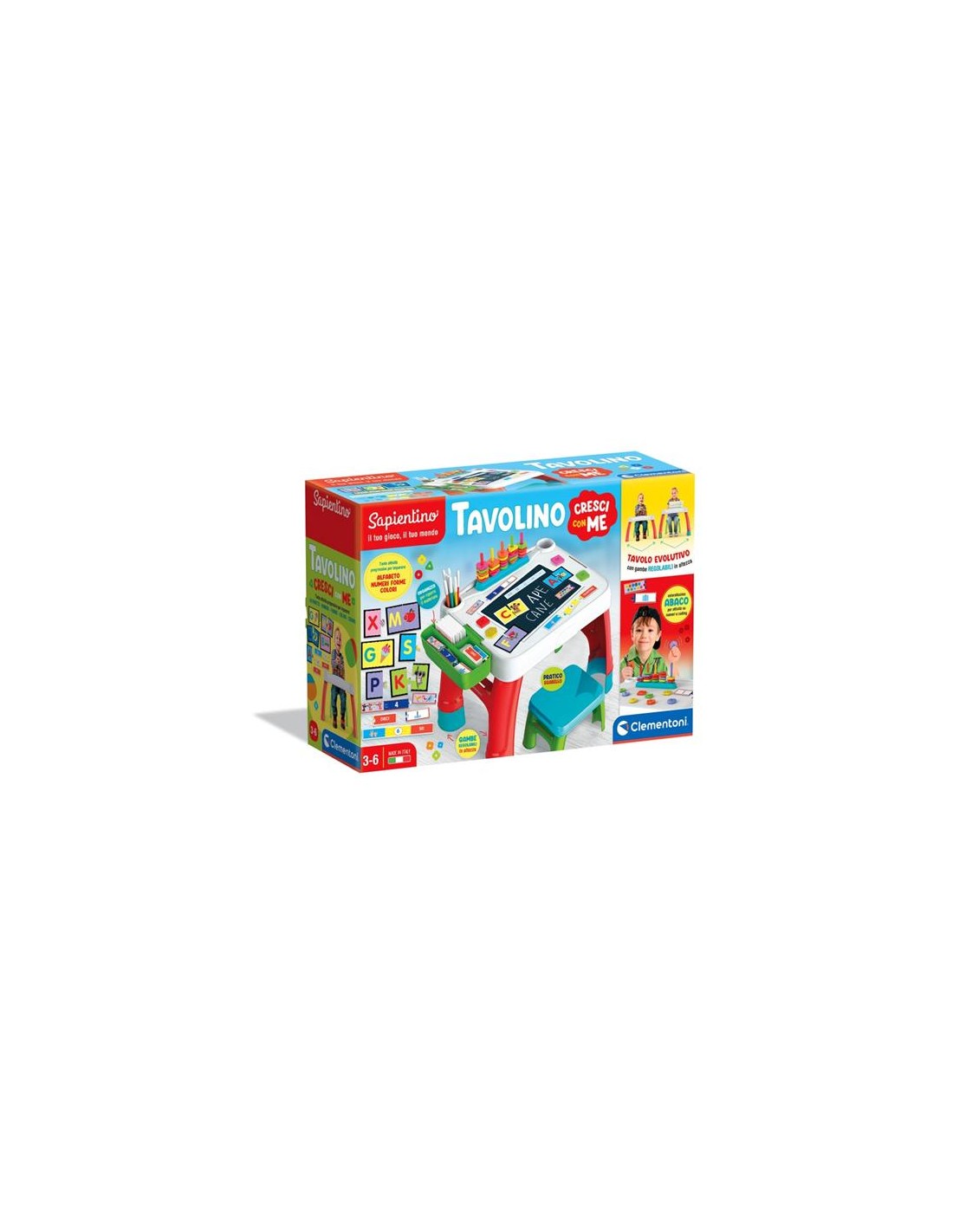 PRESCOLARI: vendita online SAPIENTINO CLEMENTONI TAVOLINO CRESCI CON ME GIOCO EDUCATIVO PER BAMBINI in offerta