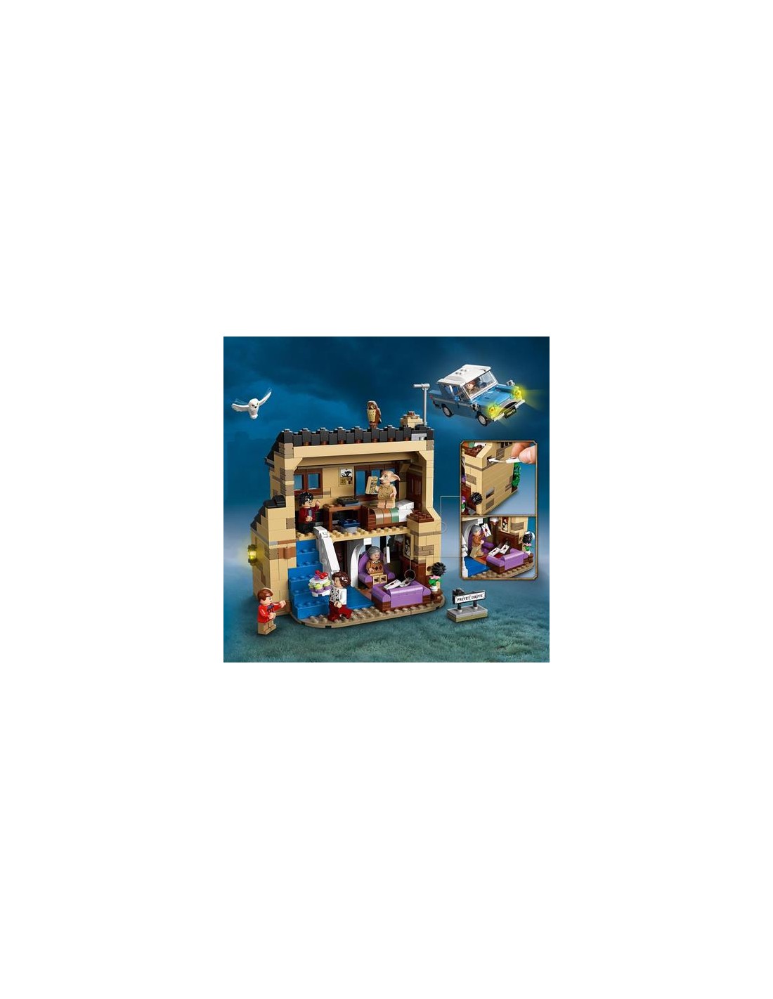 GIOCATTOLO PUBBLICIZZATO: vendita online LEGO Harry Potter Privet Drive 75968, Casa Dursley con minifigure Dobby, civetta Edv...