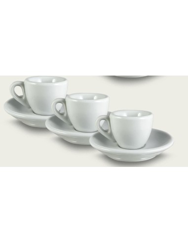 TAZZE CAFFE' E LATTE: vendita online CONF 6 TZ CAFFE 57279 CON PIATTINO BIANCO in offerta